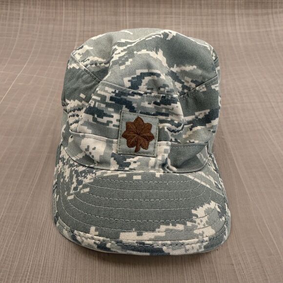 Vintage Air Force Utility Cap Camo SPM1C1-08-D-NO16 Size 7 1/8 With Brown Star - Picture 1 of 7